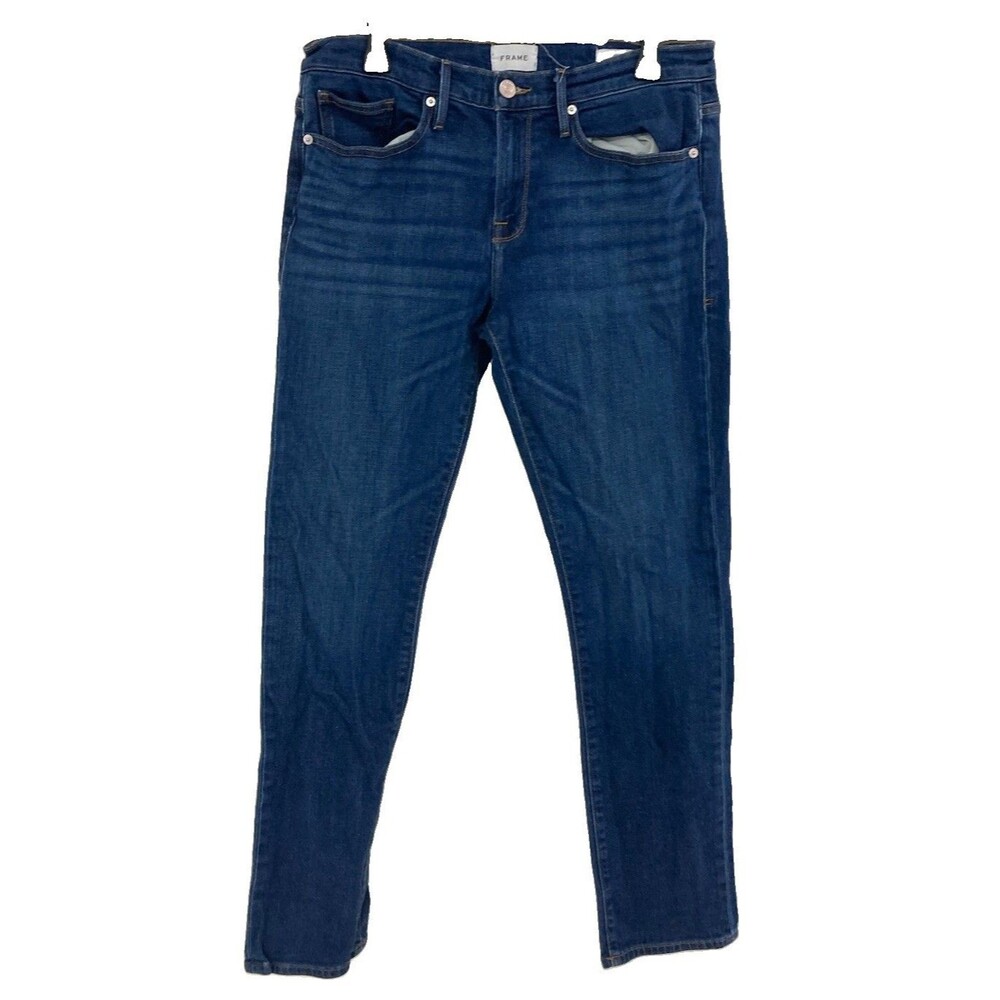 Men's Frame L'Homme Slim Jeans Dark Wash Blue Size 33L (Measures 32x31)